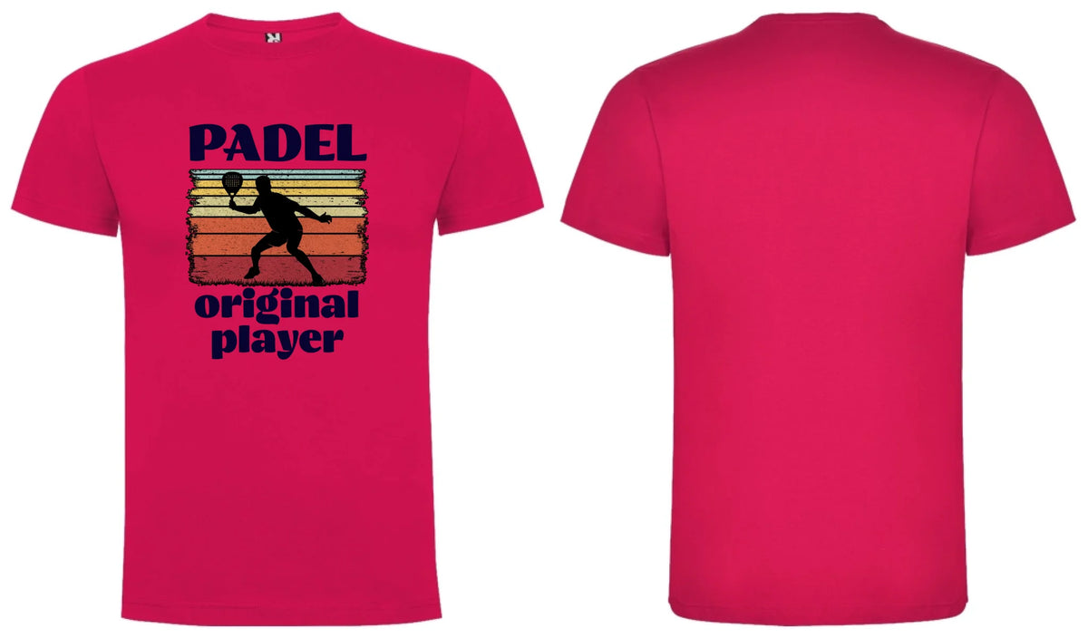 PÁNSKÉ TRIČKO PADEL ORIGINAL PLAYER s možností personalizace motiv dopředu a na záda vlastní potisk Růže