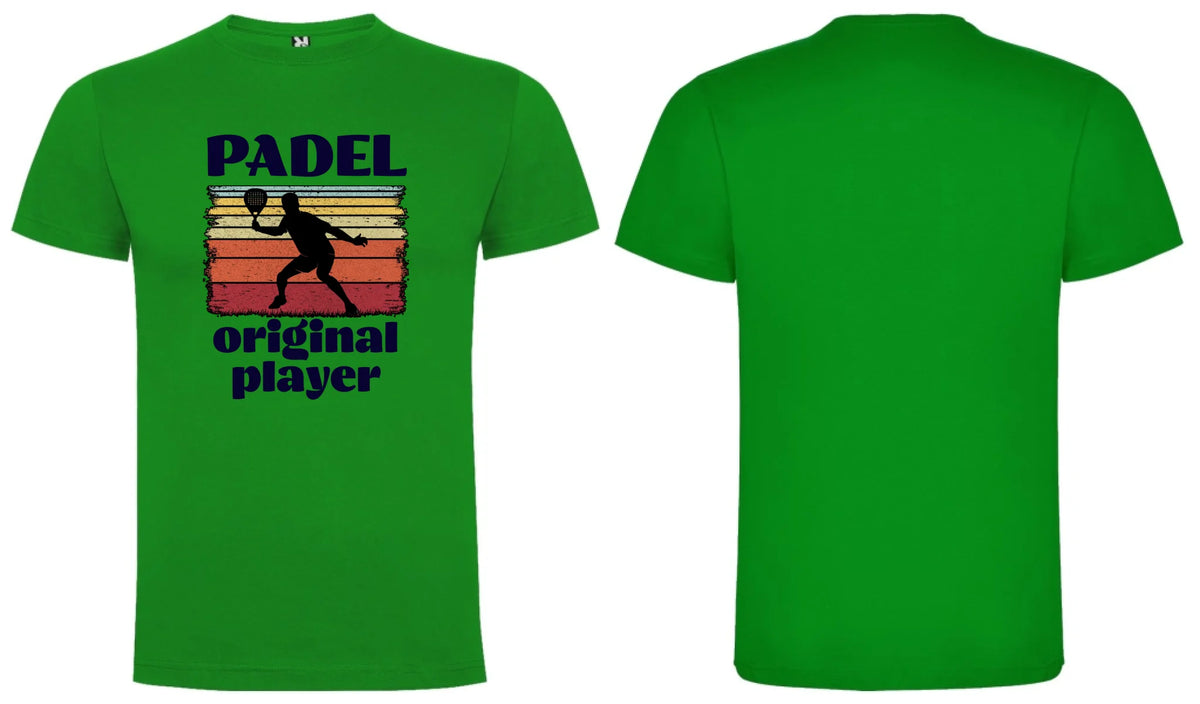 PÁNSKÉ TRIČKO PADEL ORIGINAL PLAYER s možností personalizace motiv dopředu a na záda vlastní potisk Zelená