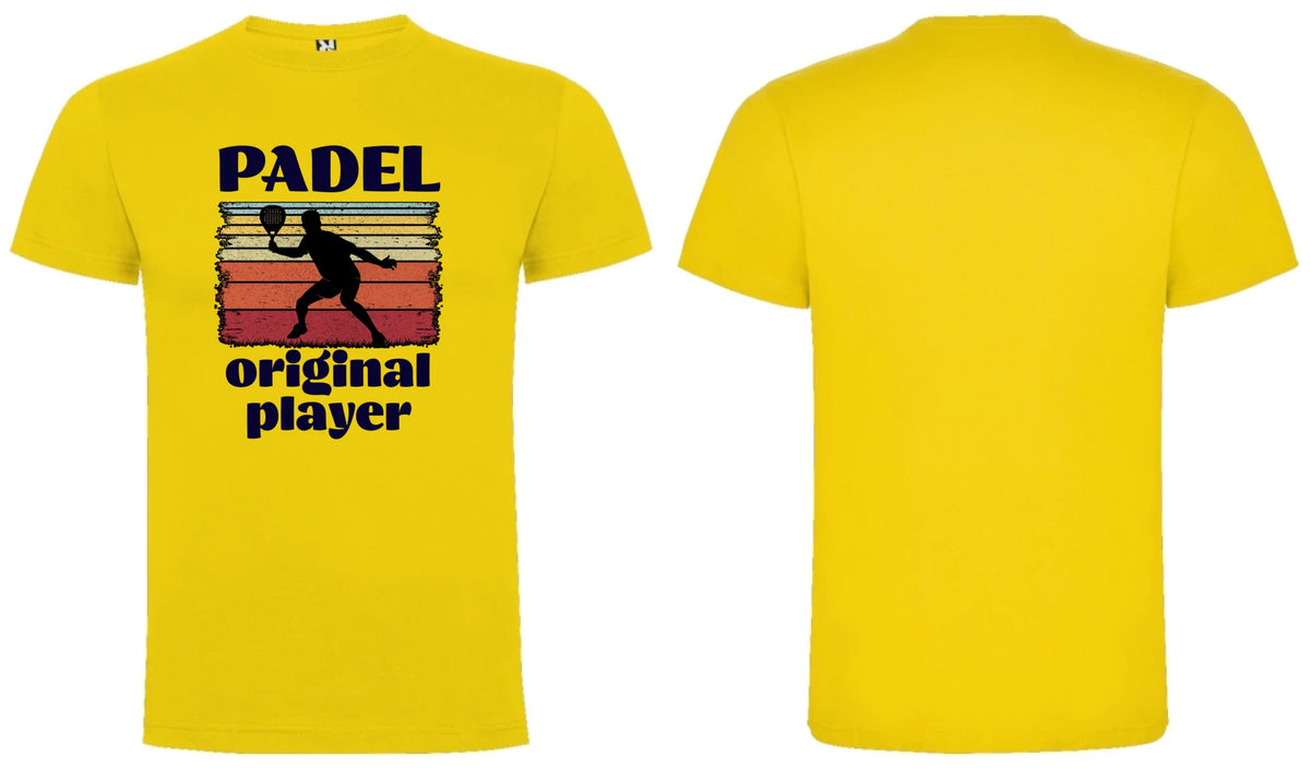 PÁNSKÉ TRIČKO PADEL ORIGINAL PLAYER s možností personalizace motiv dopředu a na záda vlastní potisk Žlutá