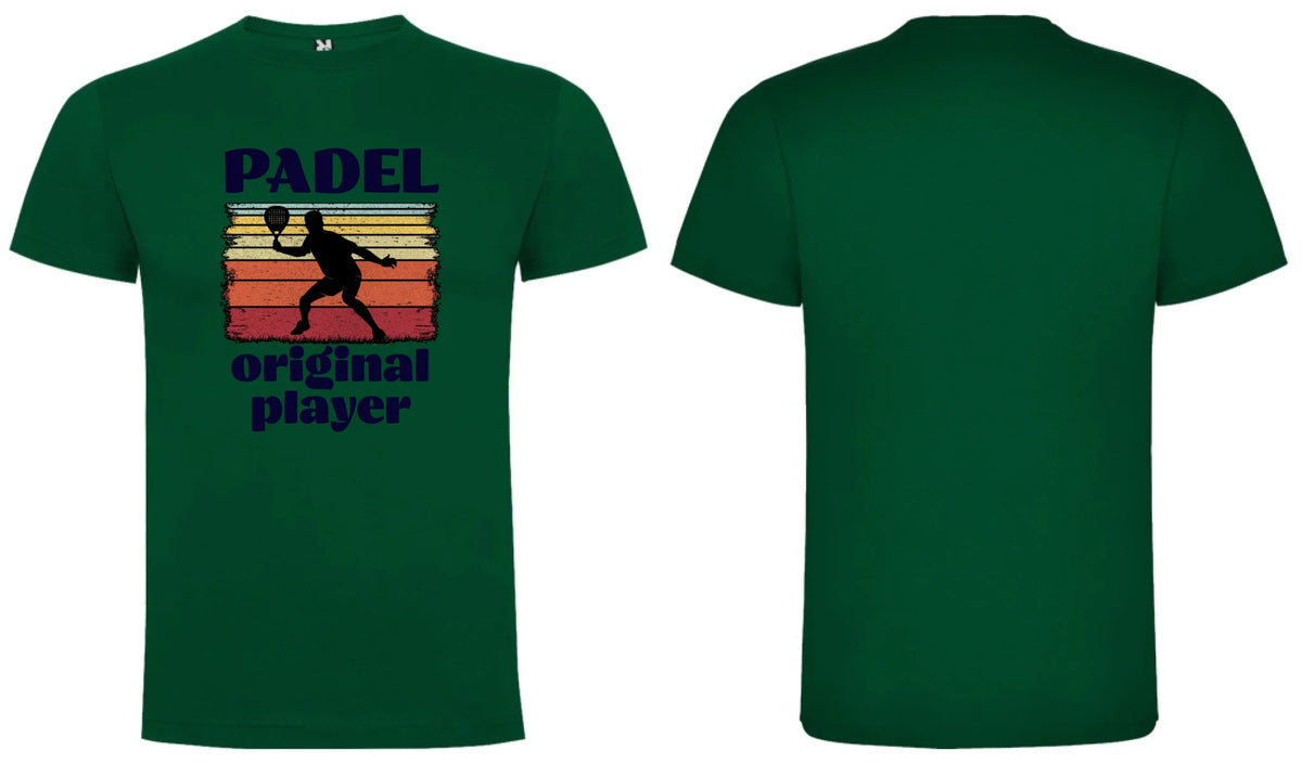 PÁNSKÉ TRIČKO PADEL ORIGINAL PLAYER s možností personalizace motiv dopředu a na záda vlastní potisk Tmavě zelená