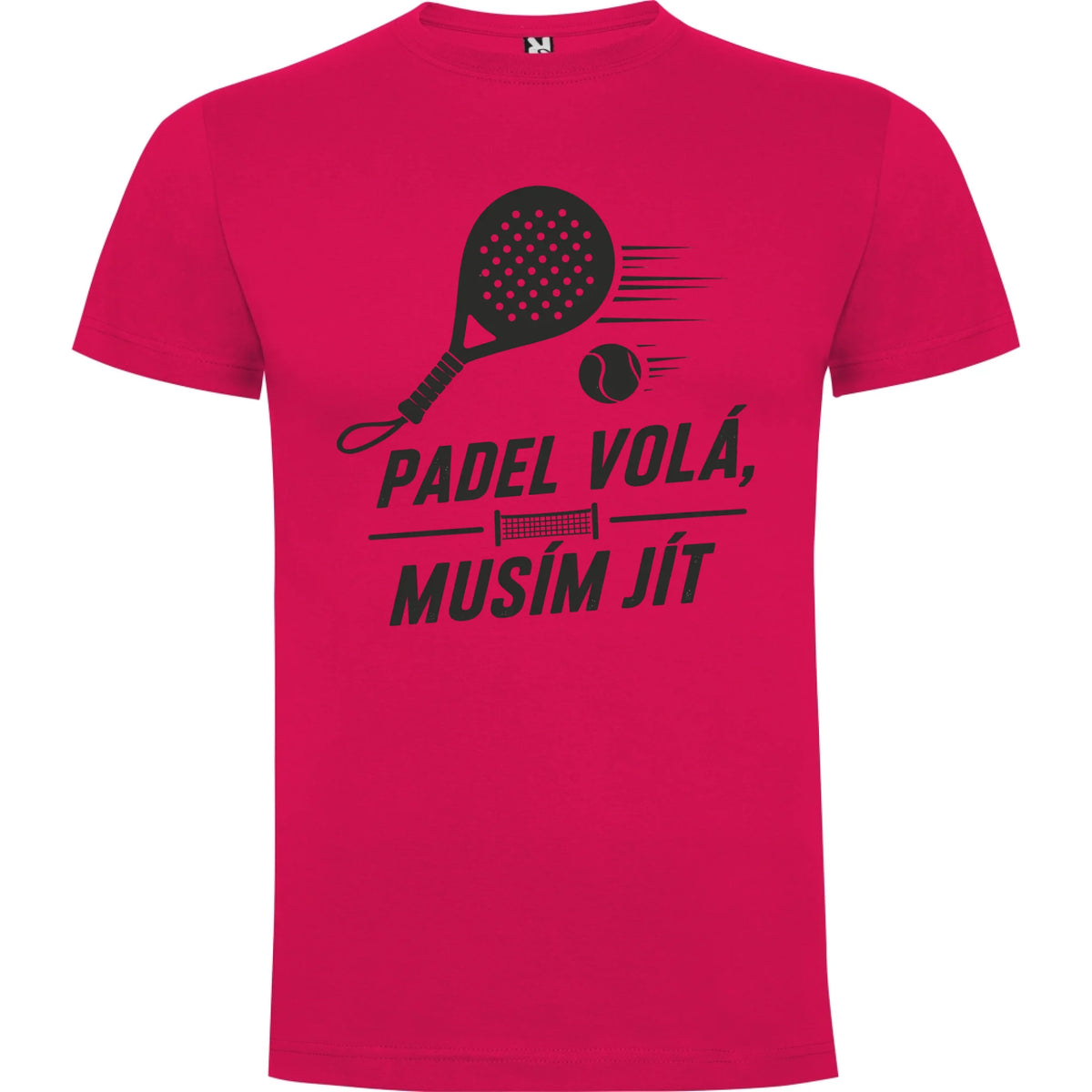 PÁNSKÉ TRIČKO PADEL VOLÁ s možností dotisku jména, čísla, obrázku jen motiv dopředu Růže