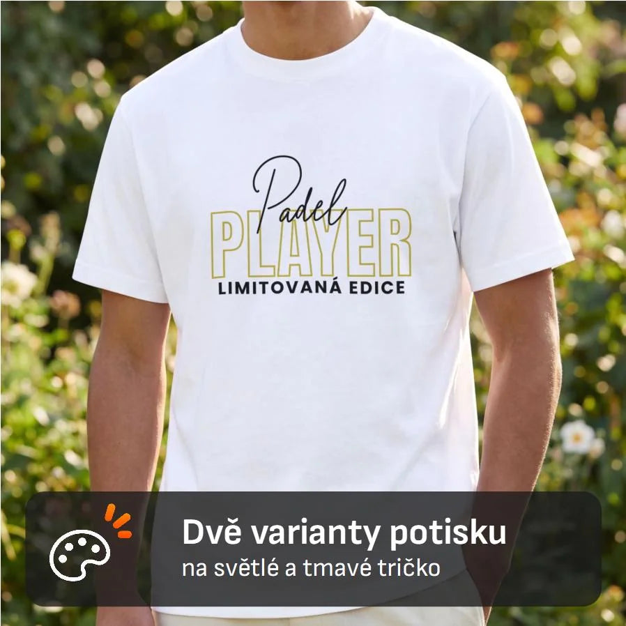 PÁNSKÉ TRIČKO PADEL PLAYER s možností personalizace