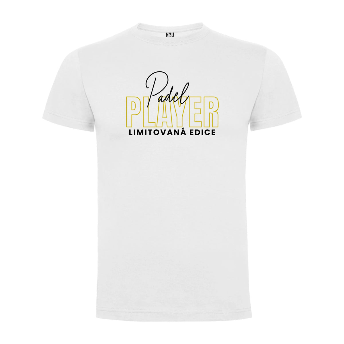 PÁNSKÉ TRIČKO PADEL PLAYER s možností personalizace jen motiv dopředu Bílá