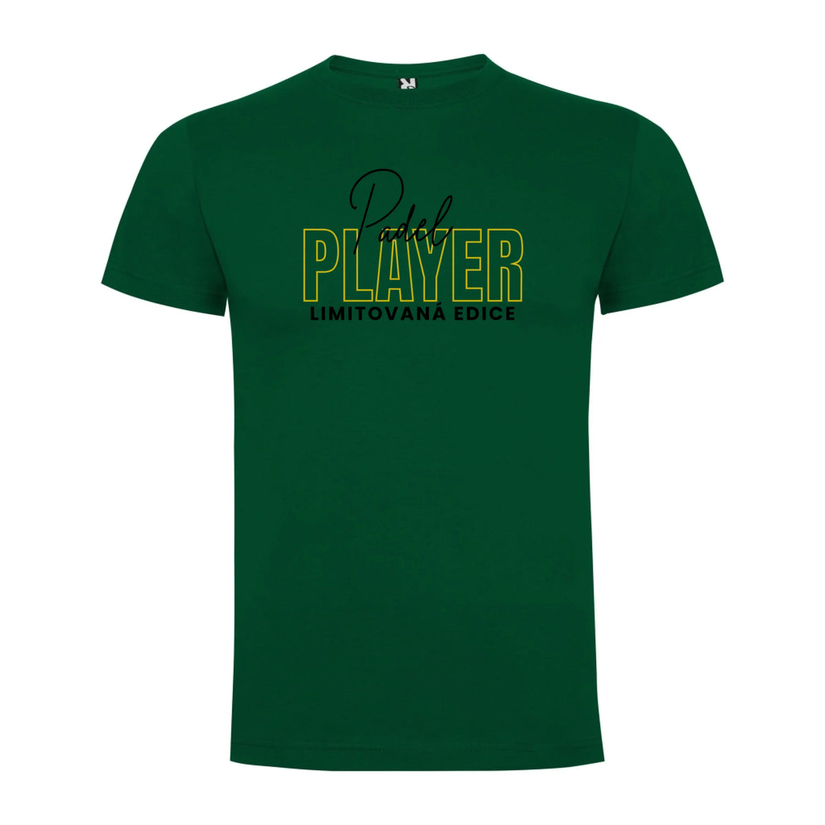 PÁNSKÉ TRIČKO PADEL PLAYER s možností personalizace jen motiv dopředu Tmavě zelená