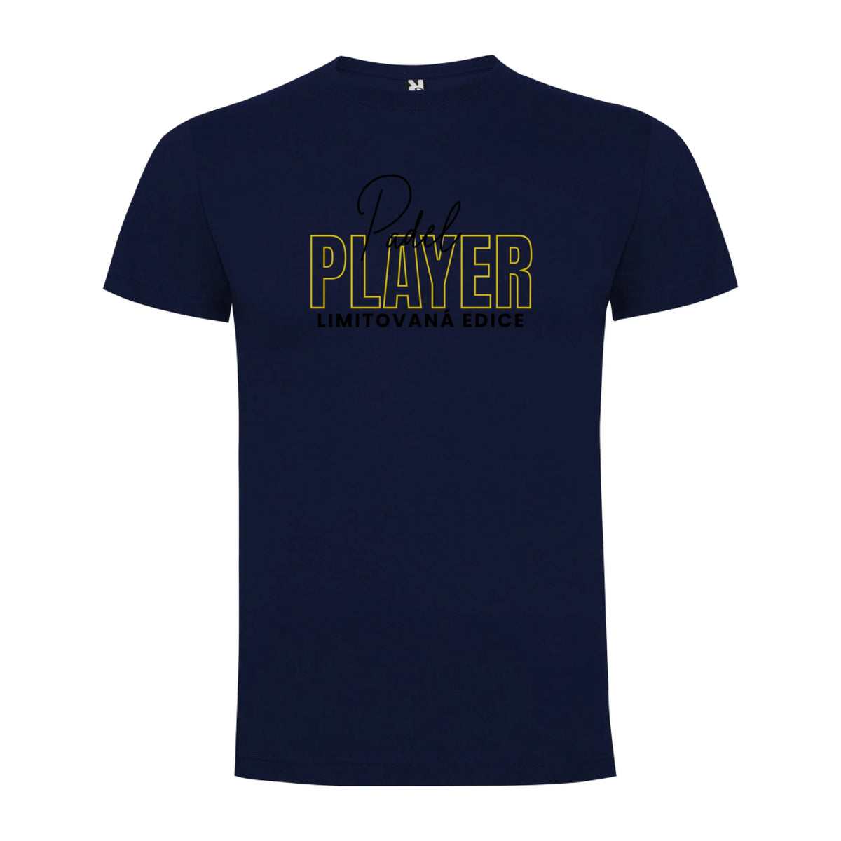 PÁNSKÉ TRIČKO PADEL PLAYER s možností personalizace jen motiv dopředu Námořnická modrá