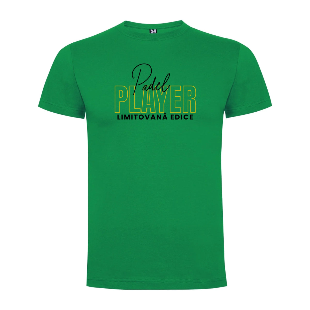 PÁNSKÉ TRIČKO PADEL PLAYER s možností personalizace jen motiv dopředu Zelená