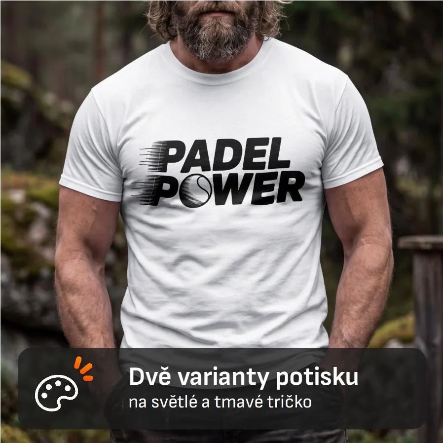 PÁNSKÉ TRIČKO PADEL POWER s možností personalizace