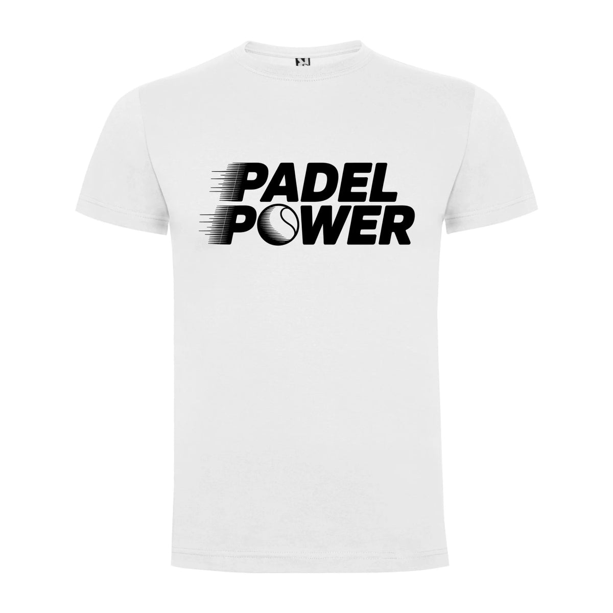 PÁNSKÉ TRIČKO PADEL POWER s možností personalizace jen motiv dopředu Bílá