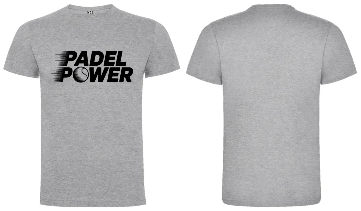 PÁNSKÉ TRIČKO PADEL POWER s možností personalizace motiv dopředu a na záda vlastní potisk Melír