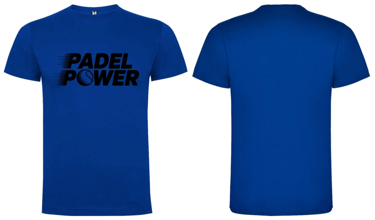 PÁNSKÉ TRIČKO PADEL POWER s možností personalizace motiv dopředu a na záda vlastní potisk Modrá