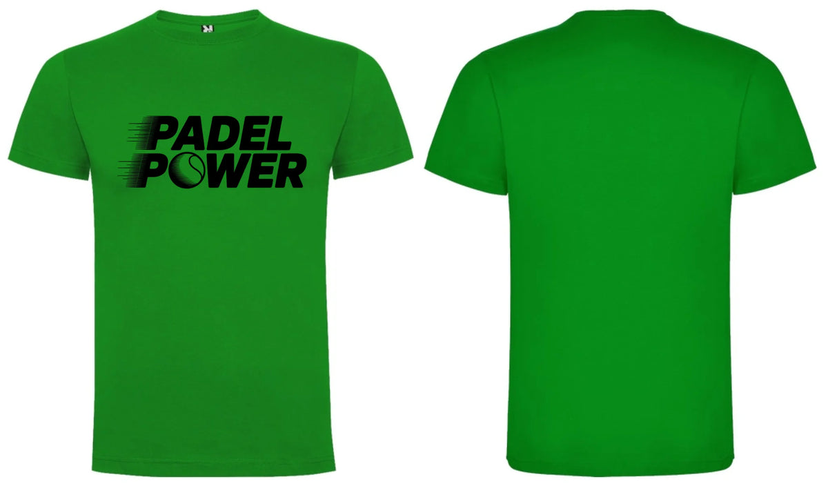 PÁNSKÉ TRIČKO PADEL POWER s možností personalizace motiv dopředu a na záda vlastní potisk Zelená