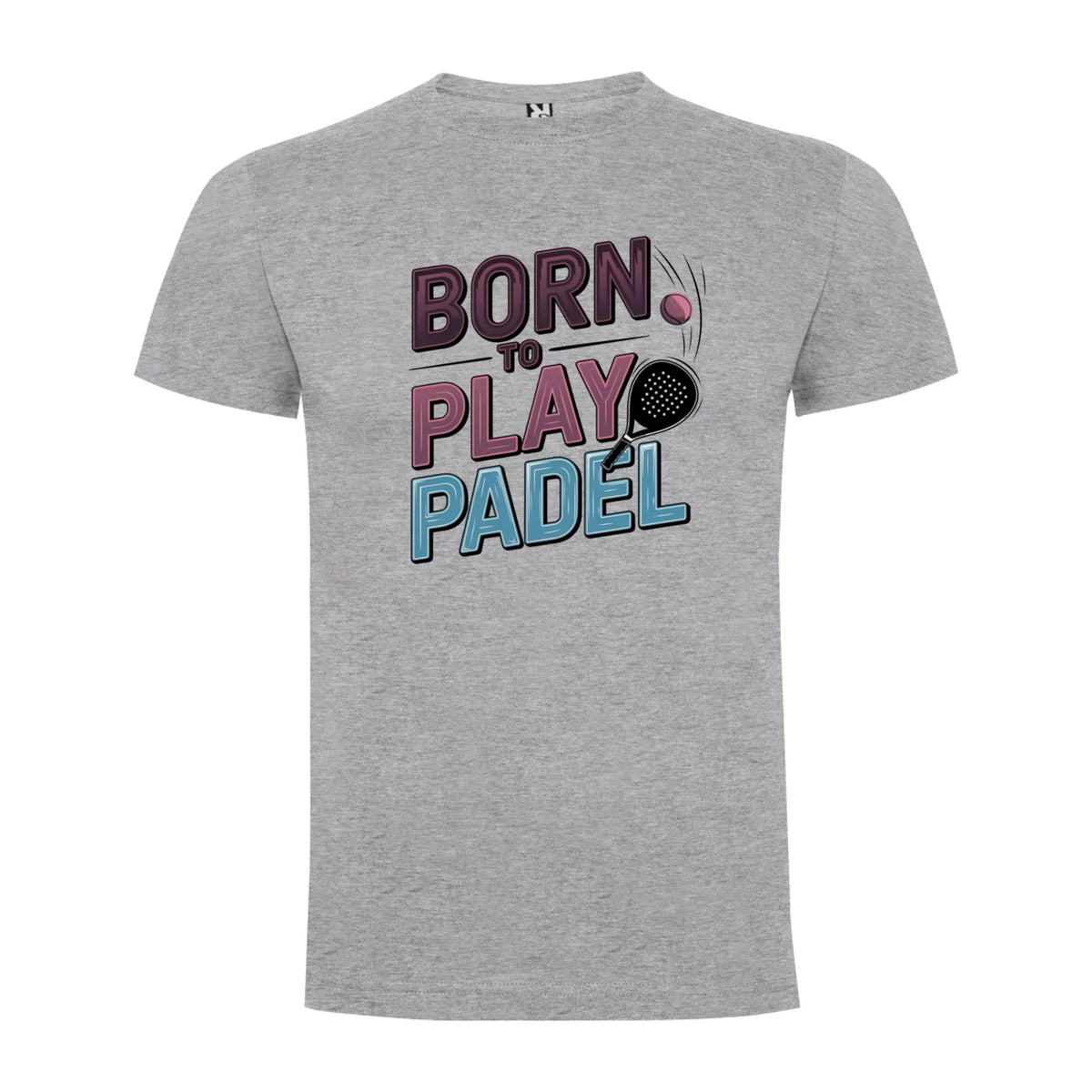 PÁNSKÉ TRIČKO BORN TO PLAY PADEL možnost dotisku jména, čísla, obrázku jen motiv dopředu Melír