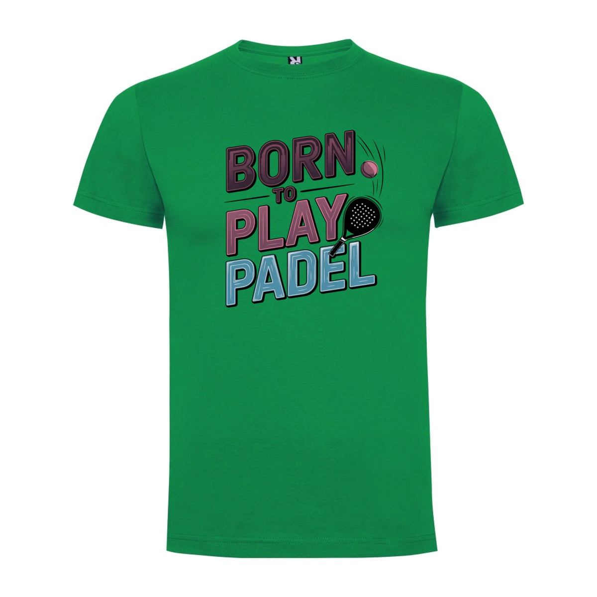 PÁNSKÉ TRIČKO BORN TO PLAY PADEL možnost dotisku jména, čísla, obrázku jen motiv dopředu Zelená