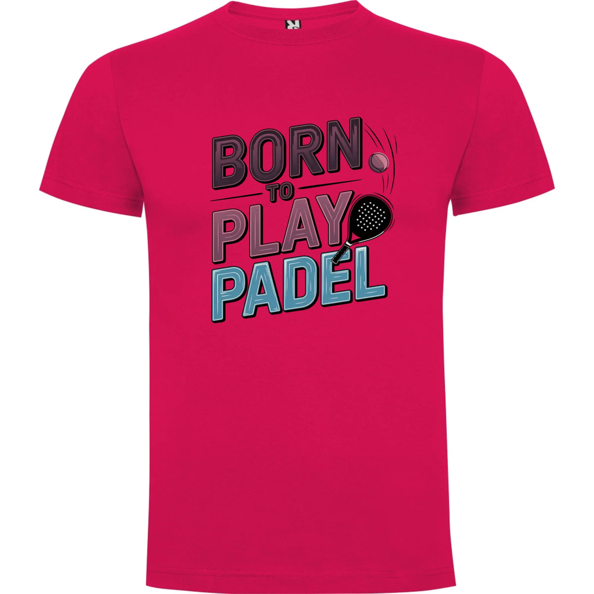 PÁNSKÉ TRIČKO BORN TO PLAY PADEL možnost dotisku jména, čísla, obrázku jen motiv dopředu Růže