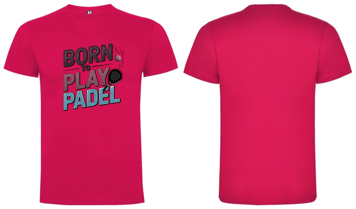 PÁNSKÉ TRIČKO BORN TO PLAY PADEL možnost dotisku jména, čísla, obrázku motiv dopředu a vlastní potisk na záda Růže