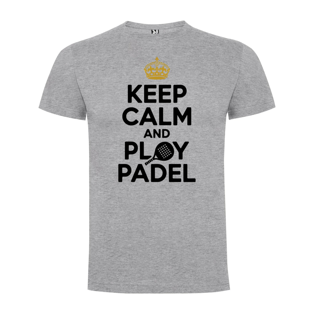 PÁNSKÉ TRIČKO KEEP CLAM AND PLAY PADEL s možností personalizace jen motiv dopředu Melír