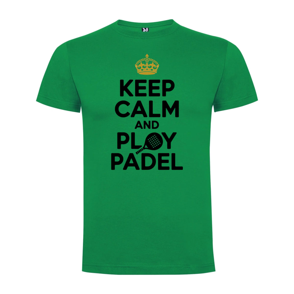 PÁNSKÉ TRIČKO KEEP CLAM AND PLAY PADEL s možností personalizace jen motiv dopředu Zelená