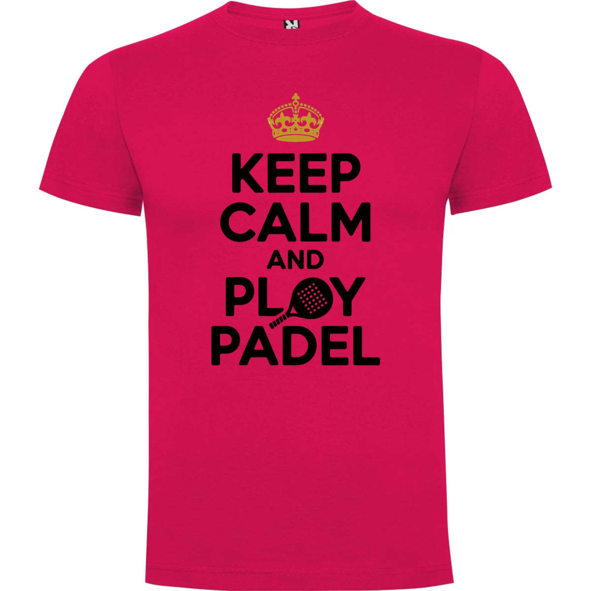 PÁNSKÉ TRIČKO KEEP CLAM AND PLAY PADEL s možností personalizace jen motiv dopředu Růže