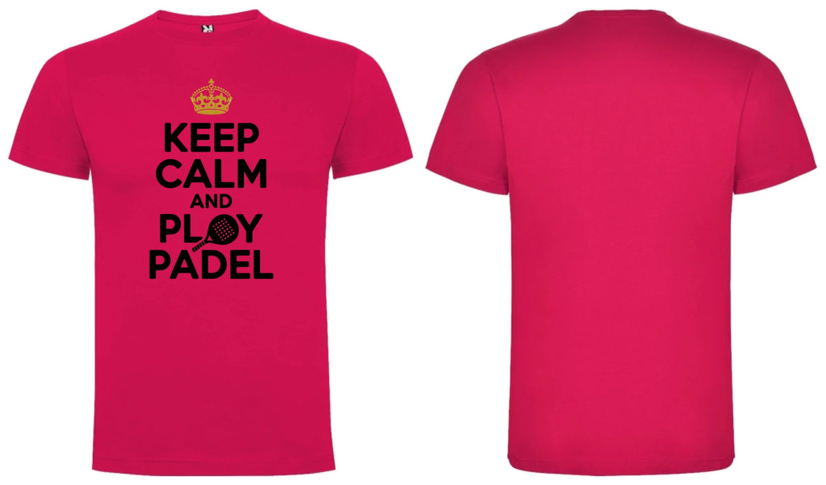 PÁNSKÉ TRIČKO KEEP CLAM AND PLAY PADEL s možností personalizace motiv dopředu, na záda vlastní potisk Růže