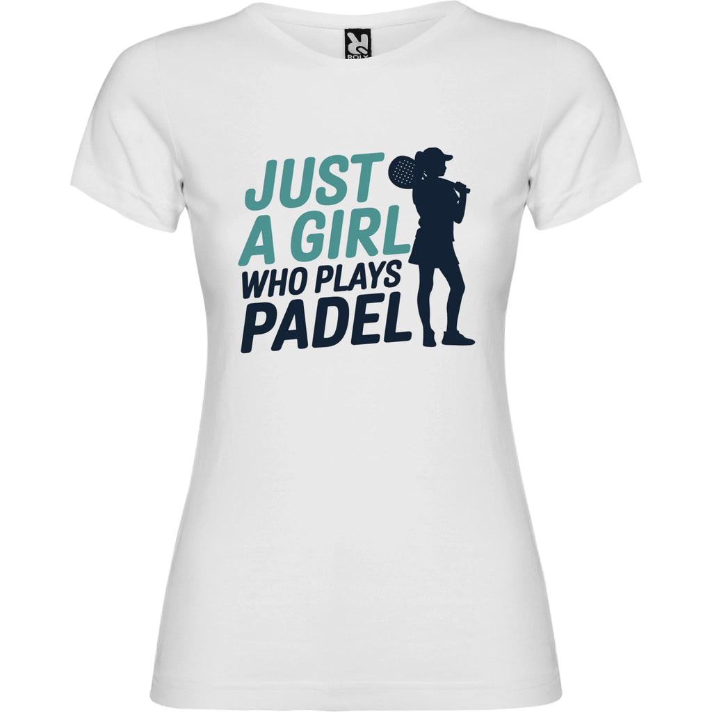 DÁMSKÉ TRIČKO PADEL JUST A GIRL s možností dotisku jména, čísla, obrázku jen motiv dopředu Bílá