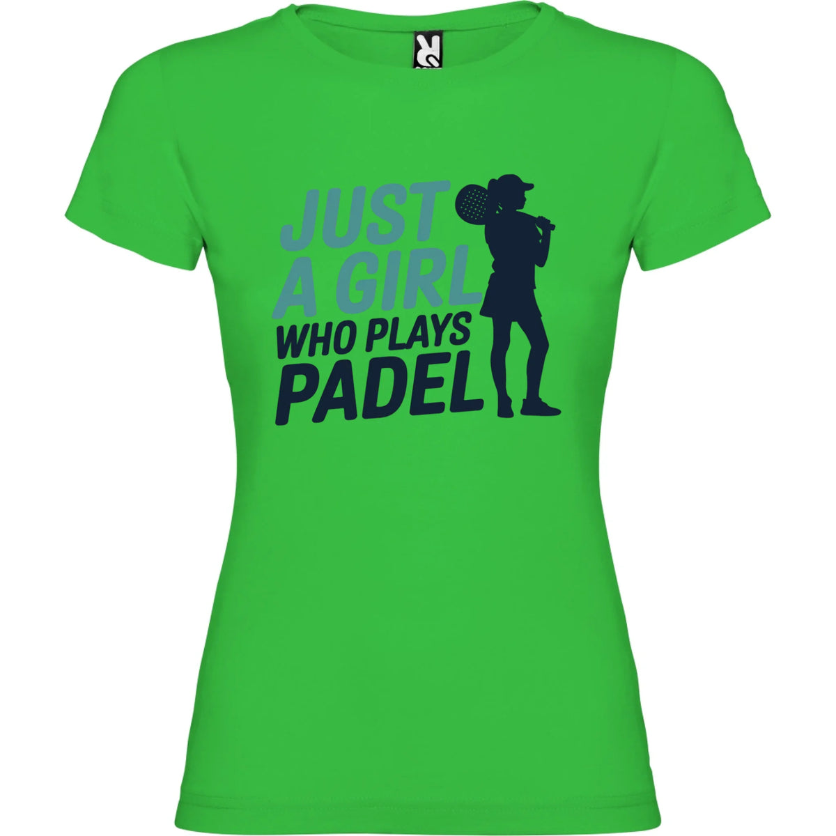 DÁMSKÉ TRIČKO PADEL JUST A GIRL s možností dotisku jména, čísla, obrázku jen motiv dopředu Zelená