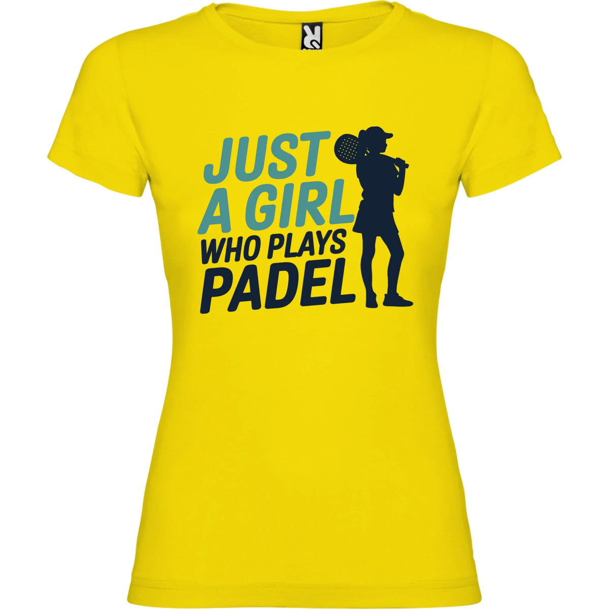 DÁMSKÉ TRIČKO PADEL JUST A GIRL s možností dotisku jména, čísla, obrázku jen motiv dopředu Žlutá