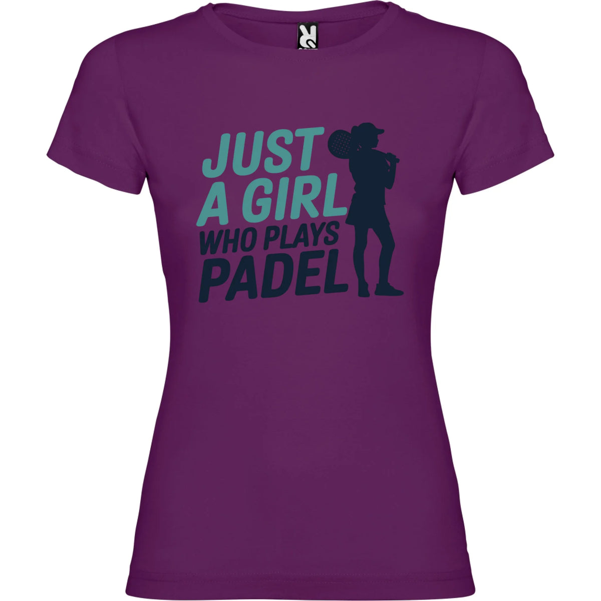DÁMSKÉ TRIČKO PADEL JUST A GIRL s možností dotisku jména, čísla, obrázku jen motiv dopředu Purpurová