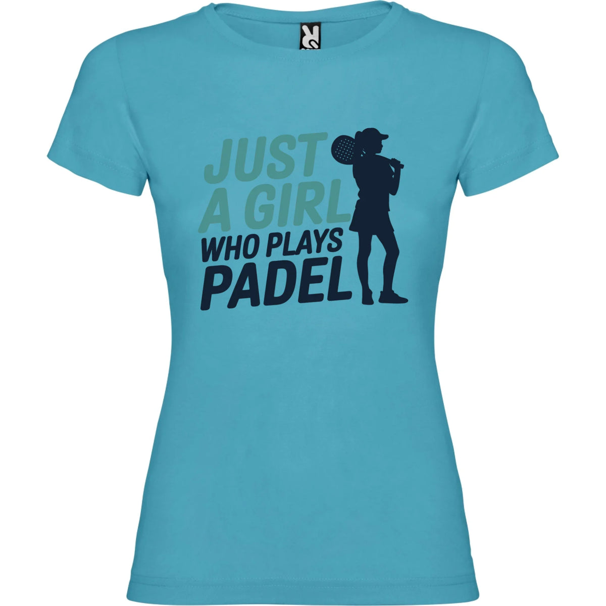 DÁMSKÉ TRIČKO PADEL JUST A GIRL s možností dotisku jména, čísla, obrázku jen motiv dopředu Tyrkysová