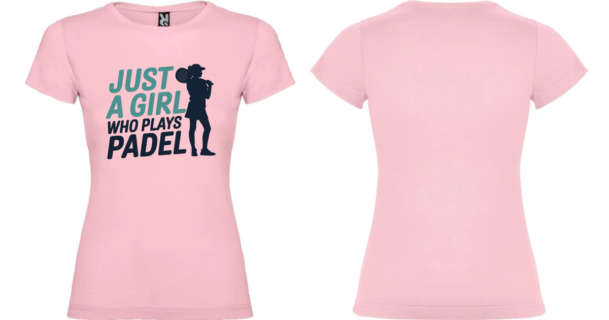 DÁMSKÉ TRIČKO PADEL JUST A GIRL s možností dotisku jména, čísla, obrázku motiv dopředu a na záda vlastní potisk Světle růžová