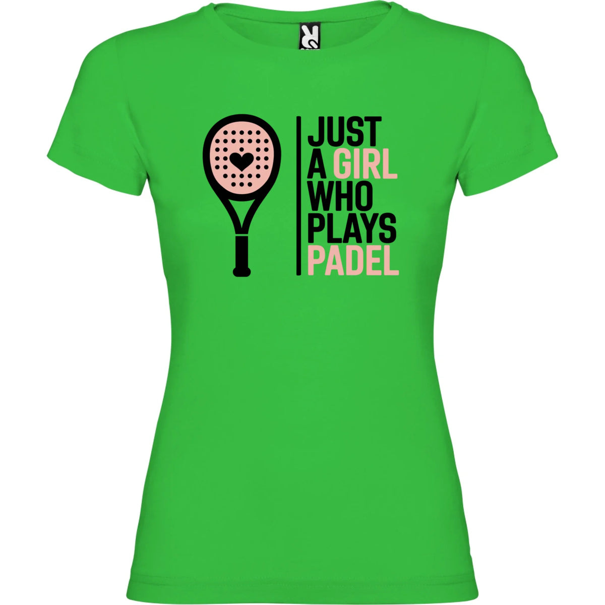 DÁMSKÉ TRIČKO PADEL JUST A GIRL 2 s možností dotisku jména, čísla, obrázku jen motiv dopředu Zelená