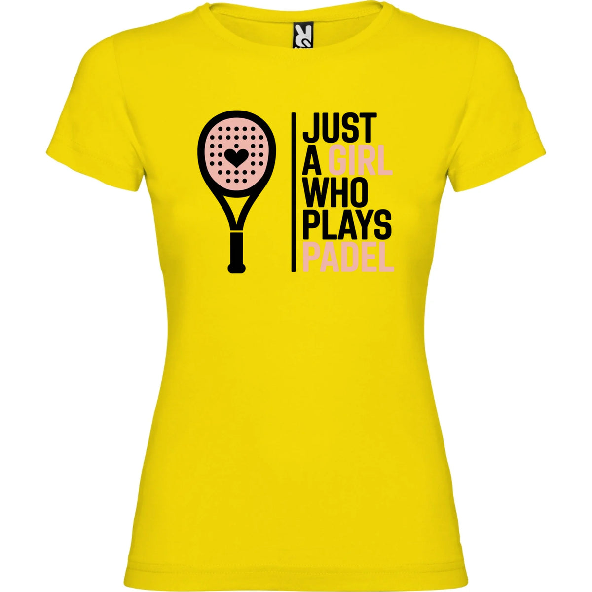 DÁMSKÉ TRIČKO PADEL JUST A GIRL 2 s možností dotisku jména, čísla, obrázku jen motiv dopředu Žlutá