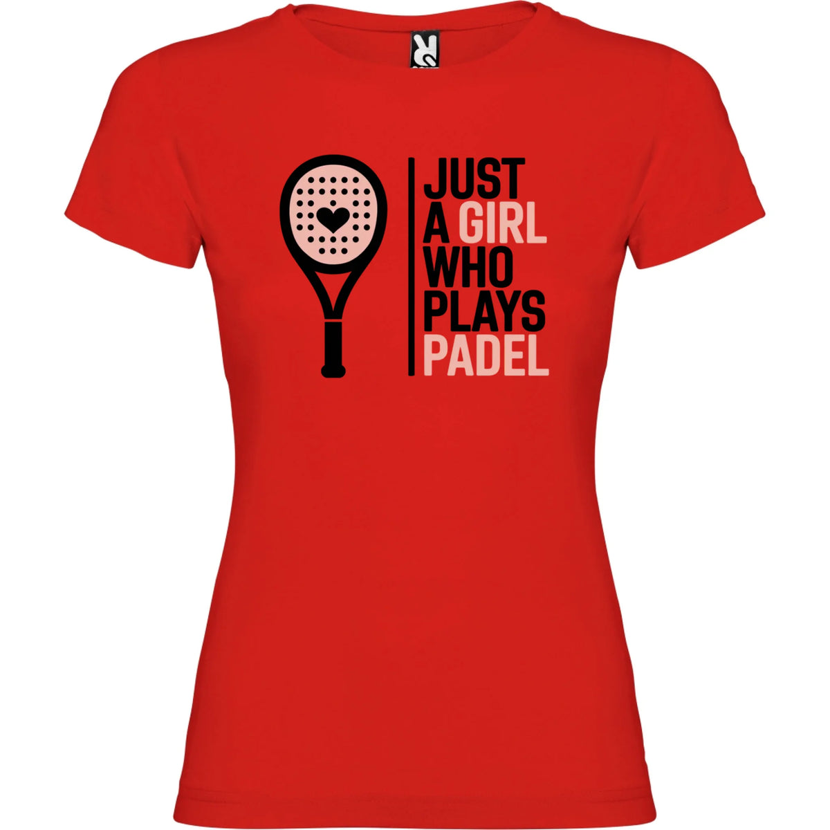 DÁMSKÉ TRIČKO PADEL JUST A GIRL 2 s možností dotisku jména, čísla, obrázku jen motiv dopředu Červená