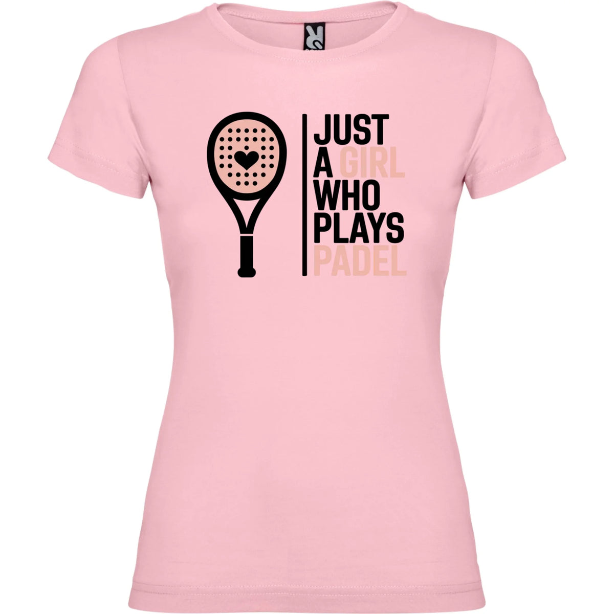 DÁMSKÉ TRIČKO PADEL JUST A GIRL 2 s možností dotisku jména, čísla, obrázku jen motiv dopředu Světle růžová