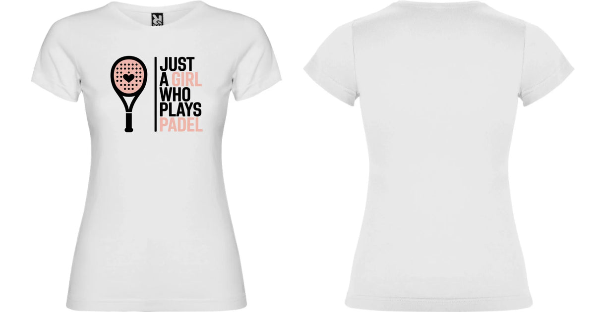 DÁMSKÉ TRIČKO PADEL JUST A GIRL 2 s možností dotisku jména, čísla, obrázku motiv dopředu a na záda vlastní potisk Bílá