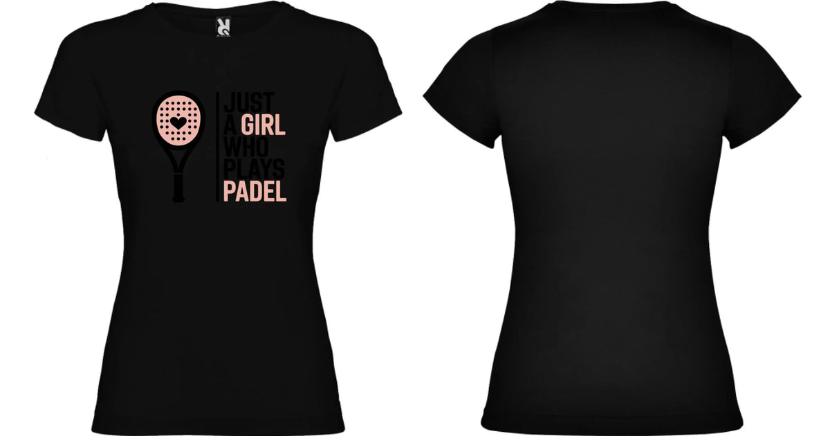 DÁMSKÉ TRIČKO PADEL JUST A GIRL 2 s možností dotisku jména, čísla, obrázku motiv dopředu a na záda vlastní potisk Černá