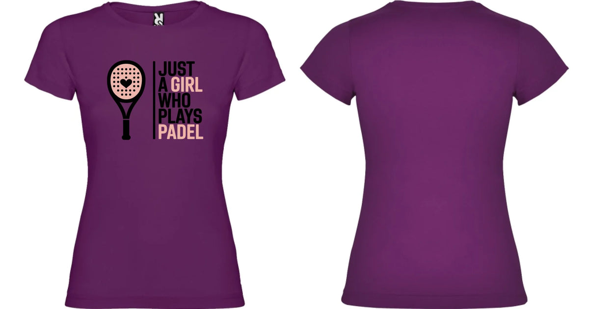DÁMSKÉ TRIČKO PADEL JUST A GIRL 2 s možností dotisku jména, čísla, obrázku motiv dopředu a na záda vlastní potisk Purpurová