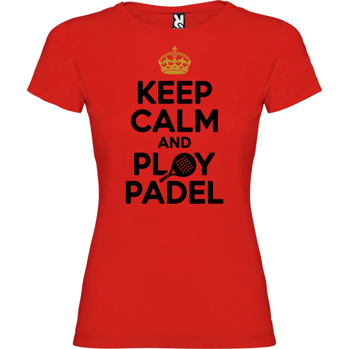 DÁMSKÉ TRIČKO KEEP CALM PLAY PADEL s možností dotisku jména, čísla, obrázku jen motiv dopředu Červená