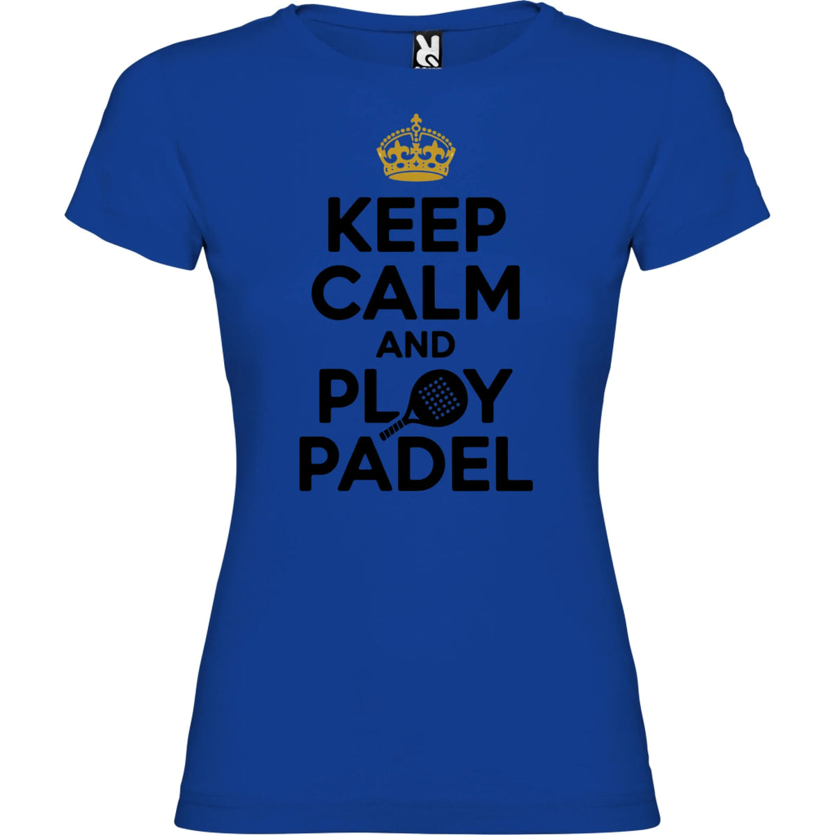 DÁMSKÉ TRIČKO KEEP CALM PLAY PADEL s možností dotisku jména, čísla, obrázku jen motiv dopředu Modrá