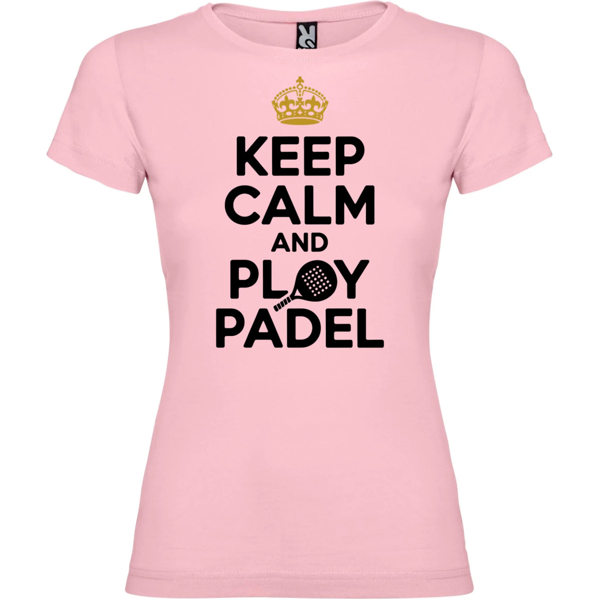 DÁMSKÉ TRIČKO KEEP CALM PLAY PADEL s možností dotisku jména, čísla, obrázku jen motiv dopředu Světle růžová