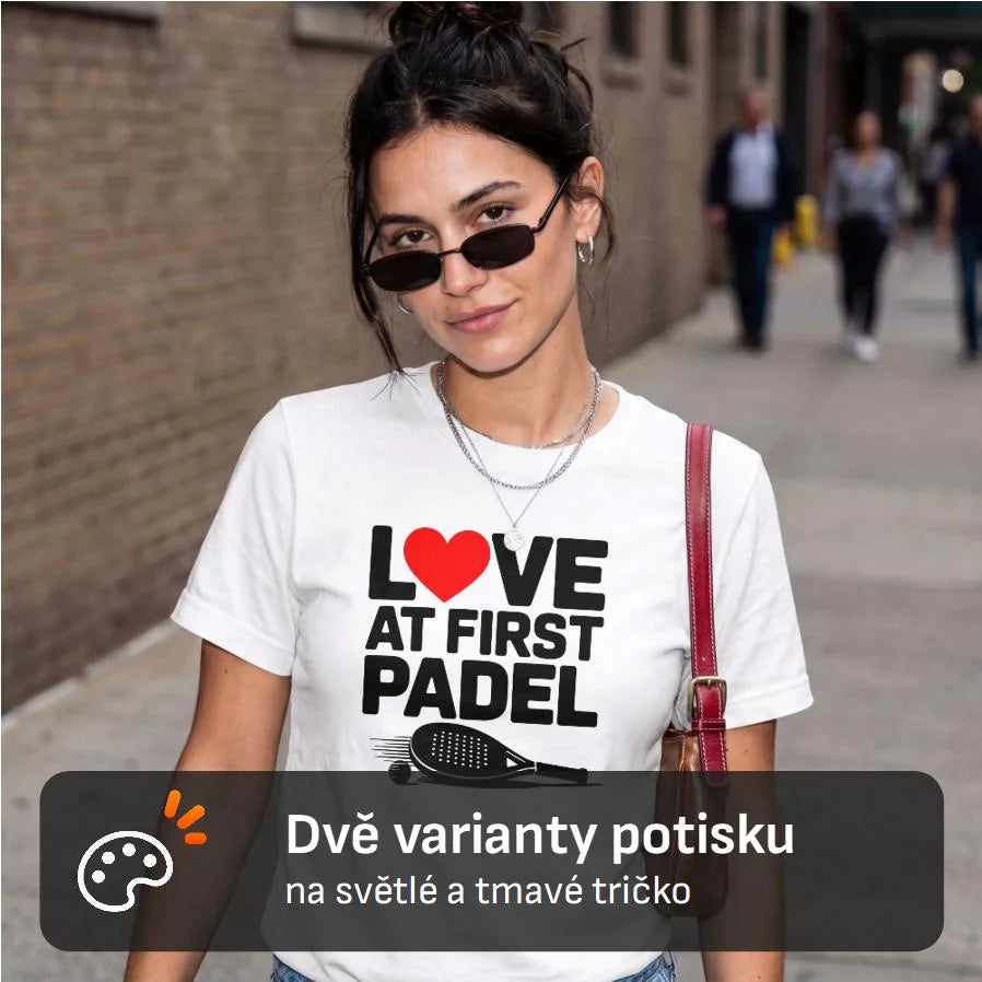 DÁMSKÉ TRIČKO LOVE AT FIRST PADEL s možností personalizace