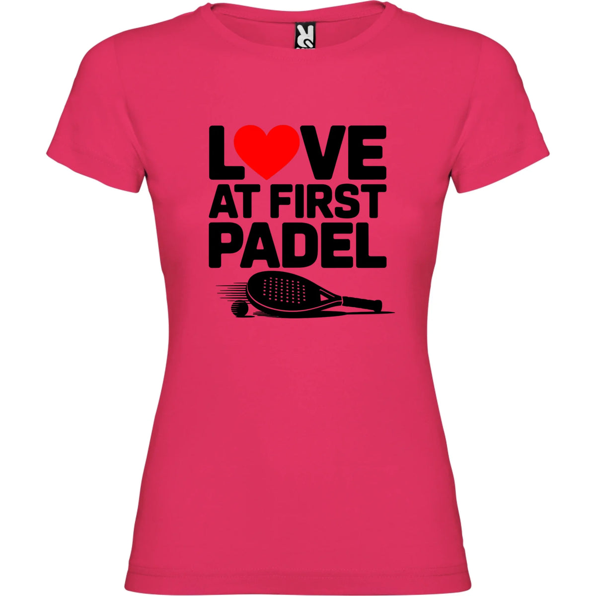 DÁMSKÉ TRIČKO LOVE AT FIRST PADEL s možností personalizace jen motiv dopředu Růže