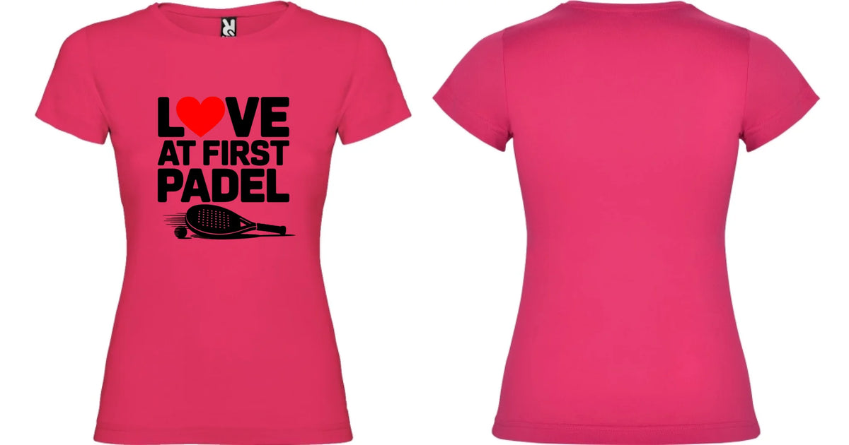 DÁMSKÉ TRIČKO LOVE AT FIRST PADEL s možností personalizace motiv dopředu a na záda vlastní potisk Růže