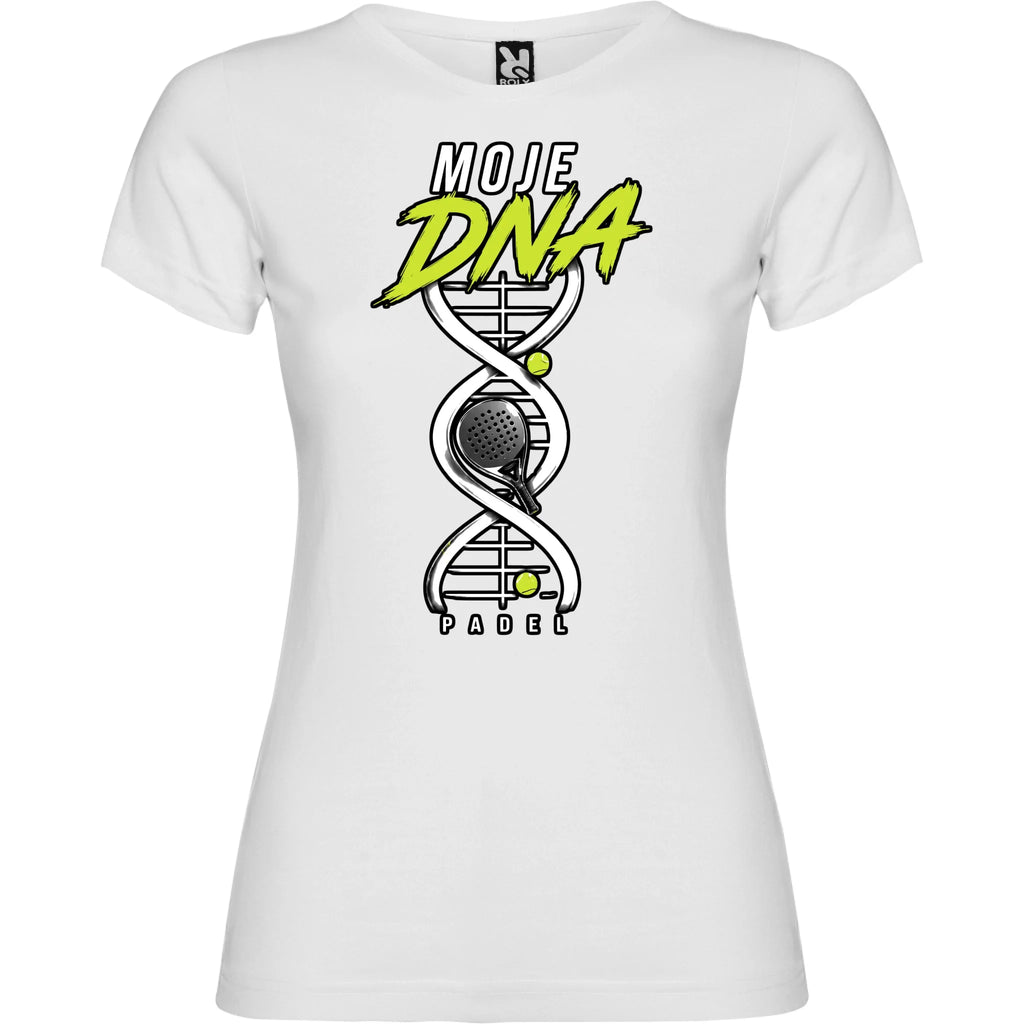 DÁMSKÉ TRIČKO PADEL MOJE DNA s možností dotisku jména, čísla, obrázku jen motiv dopředu Bílá