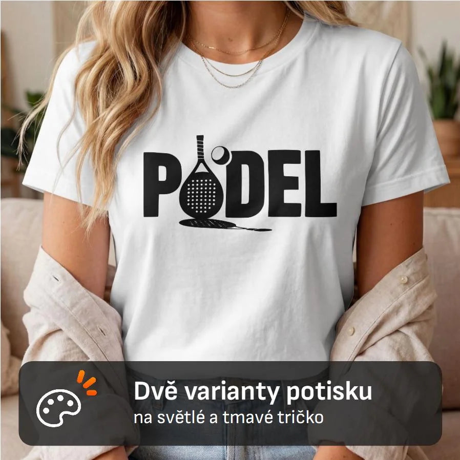 DÁMSKÉ TRIČKO PADEL NÁPIS s možností dotisku jména, čísla, obrázku