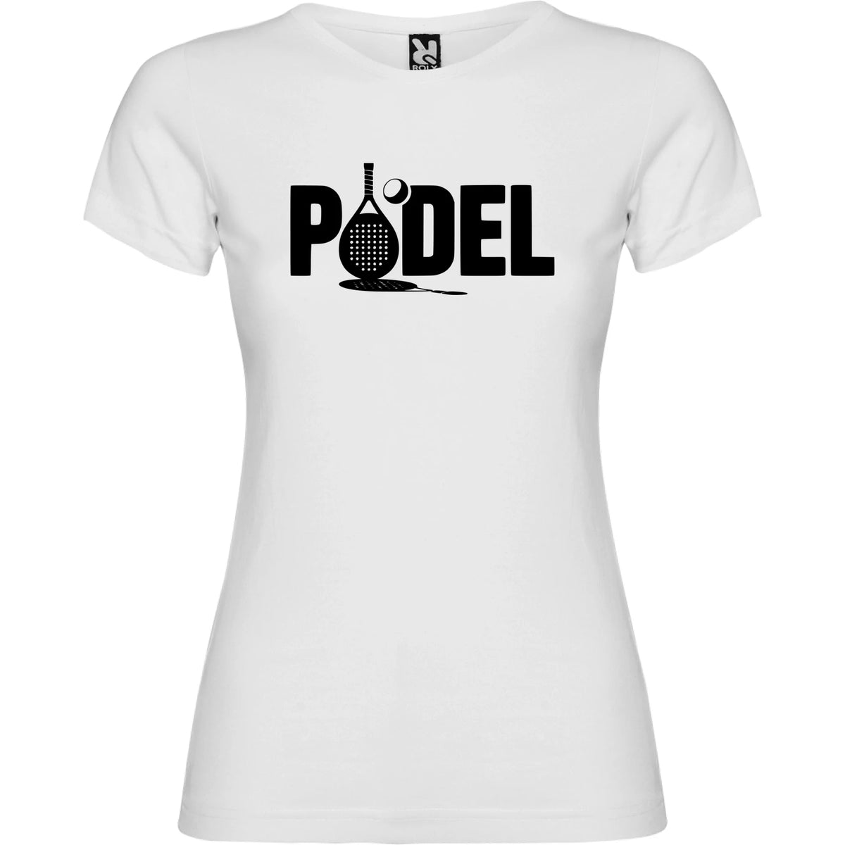 DÁMSKÉ TRIČKO PADEL NÁPIS s možností dotisku jména, čísla, obrázku jen motiv dopředu Bílá