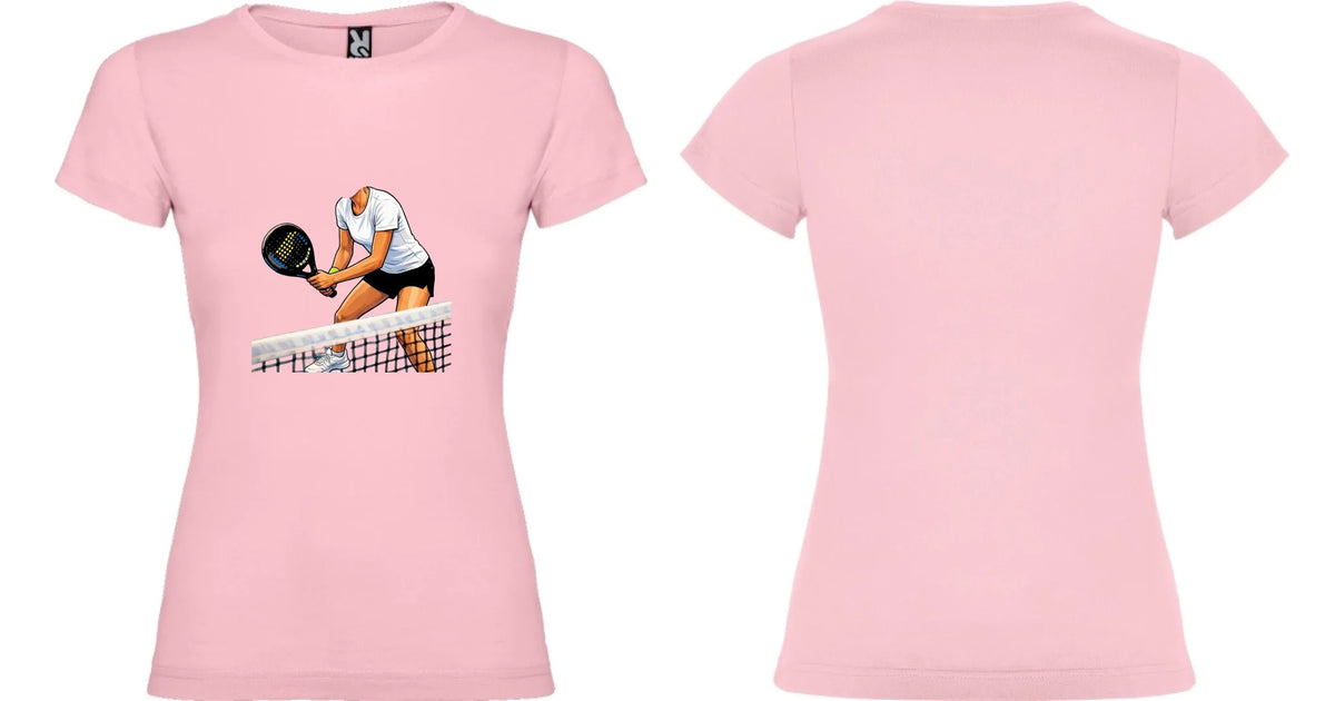 DÁMSKÉ TRIČKO s motivem PADEL (s vlastní fotkou) motiv dopředu a na záda vlastní potisk Světle růžová