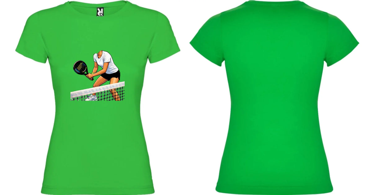 DÁMSKÉ TRIČKO s motivem PADEL (s vlastní fotkou) motiv dopředu a na záda vlastní potisk Zelená