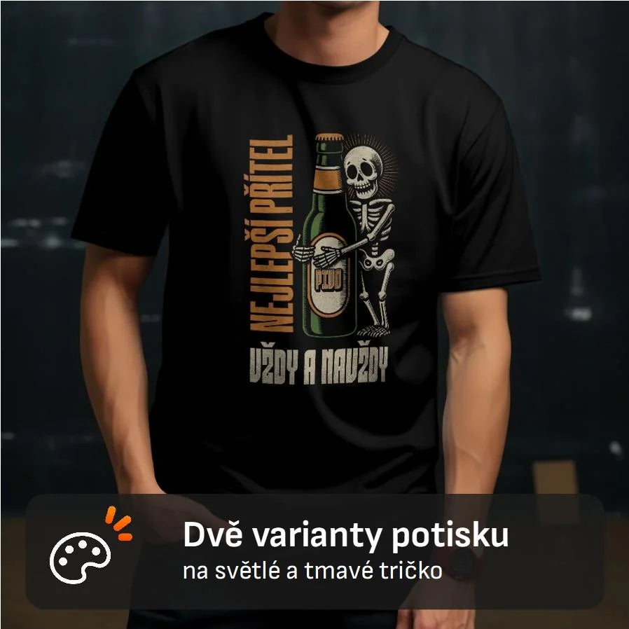 PÁNSKÉ TRIČKO PIVO NEJLEPŠÍ PŘÍTEL s možností dotisku jména, čísla, obrázku