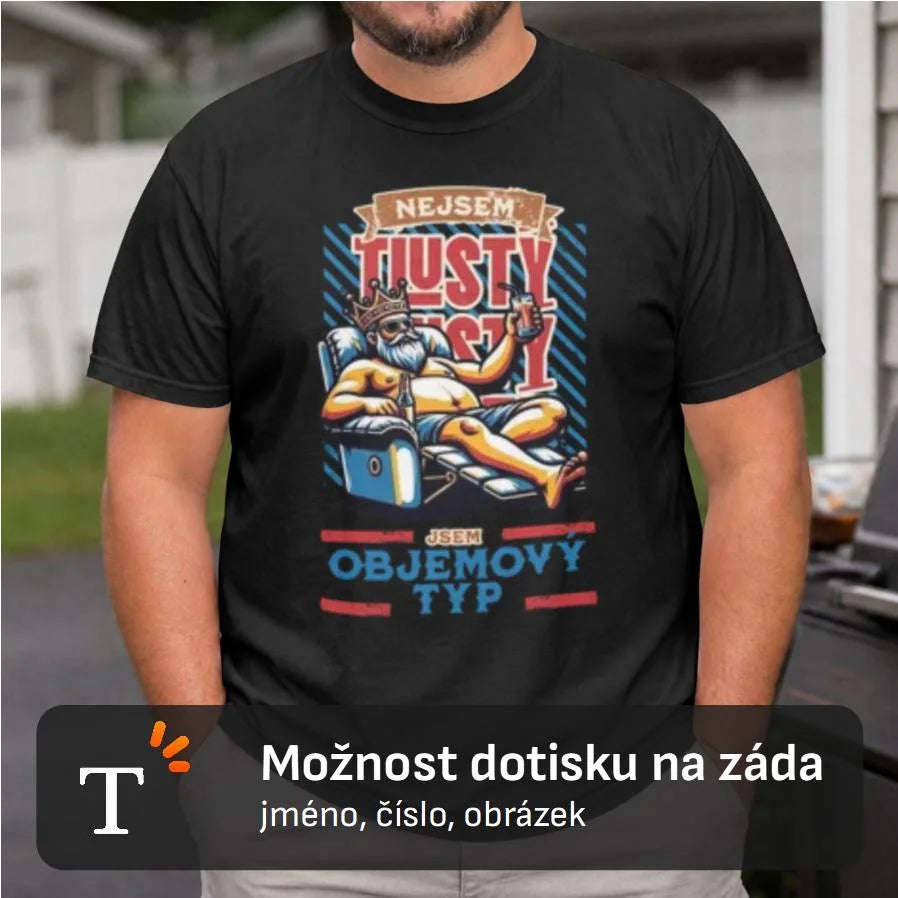 PÁNSKÉ TRIČKO PIVO OBJEMOVÝ TYP s možností dotisku jména, čísla, obrázku