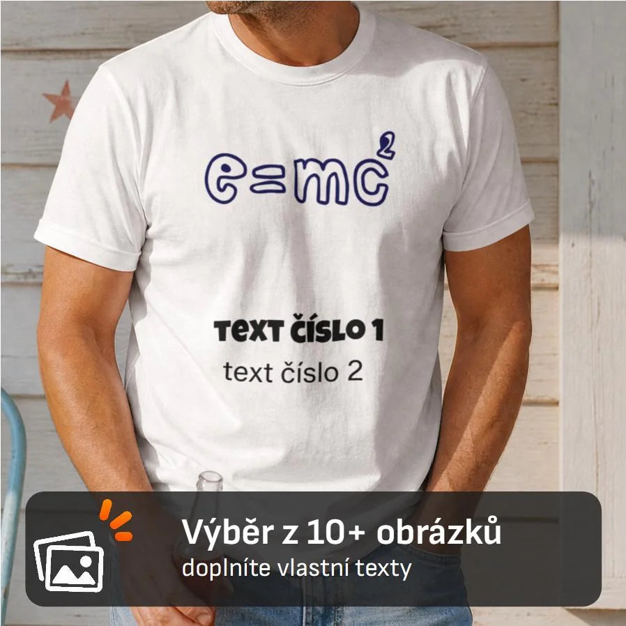PÁNSKÉ TRIČKO s motivem UČITEL (výběr z 10+ obrázků, možnost doplnit vlastní texty)